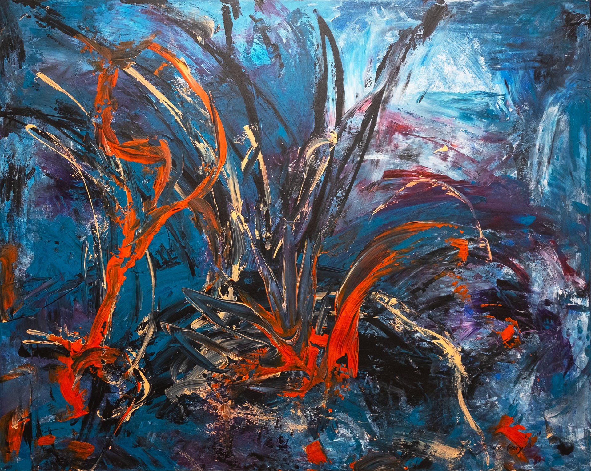 Woman in white dress and bucket hat walking down runway