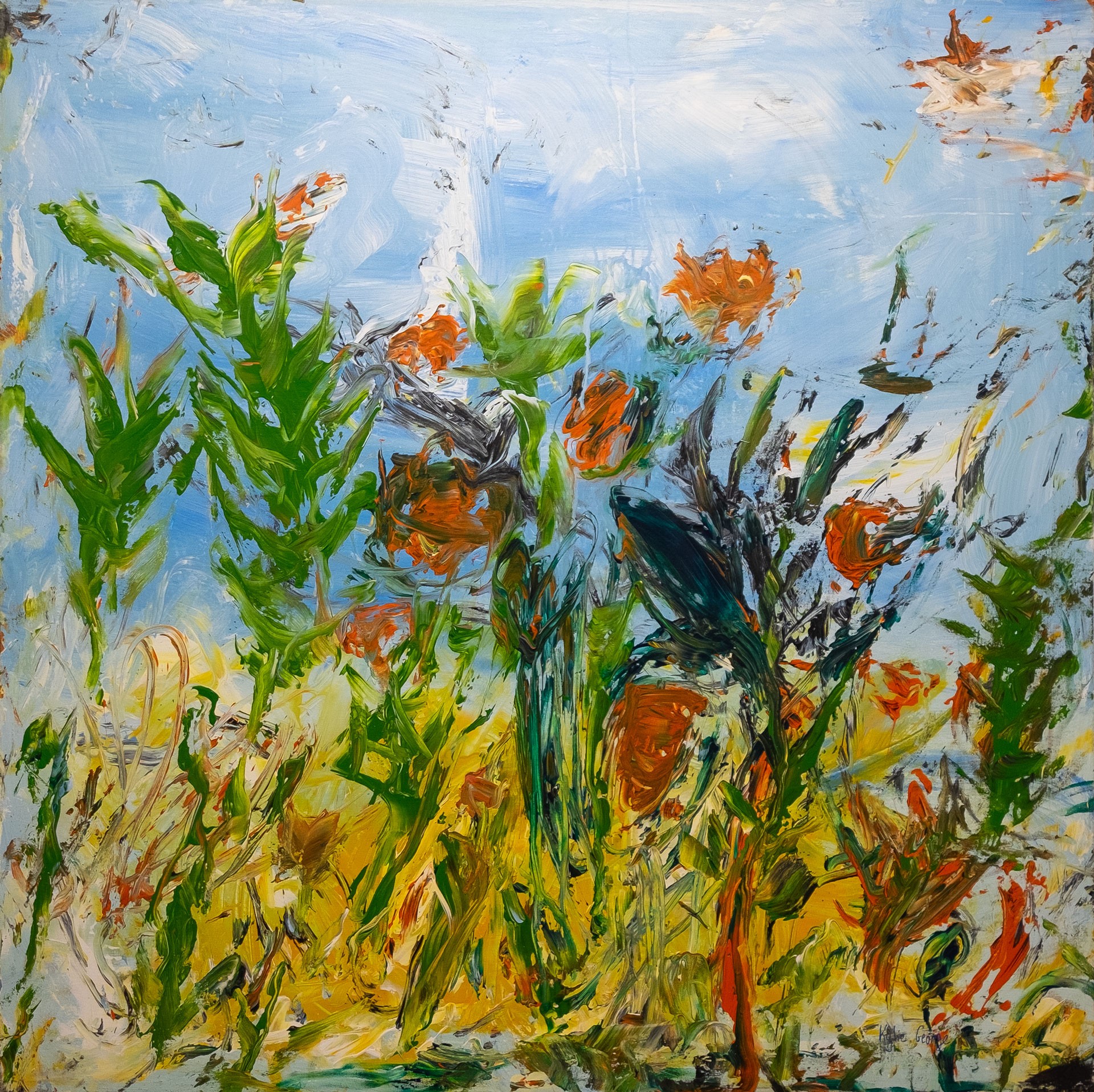 Woman with sunglasses walking down runway